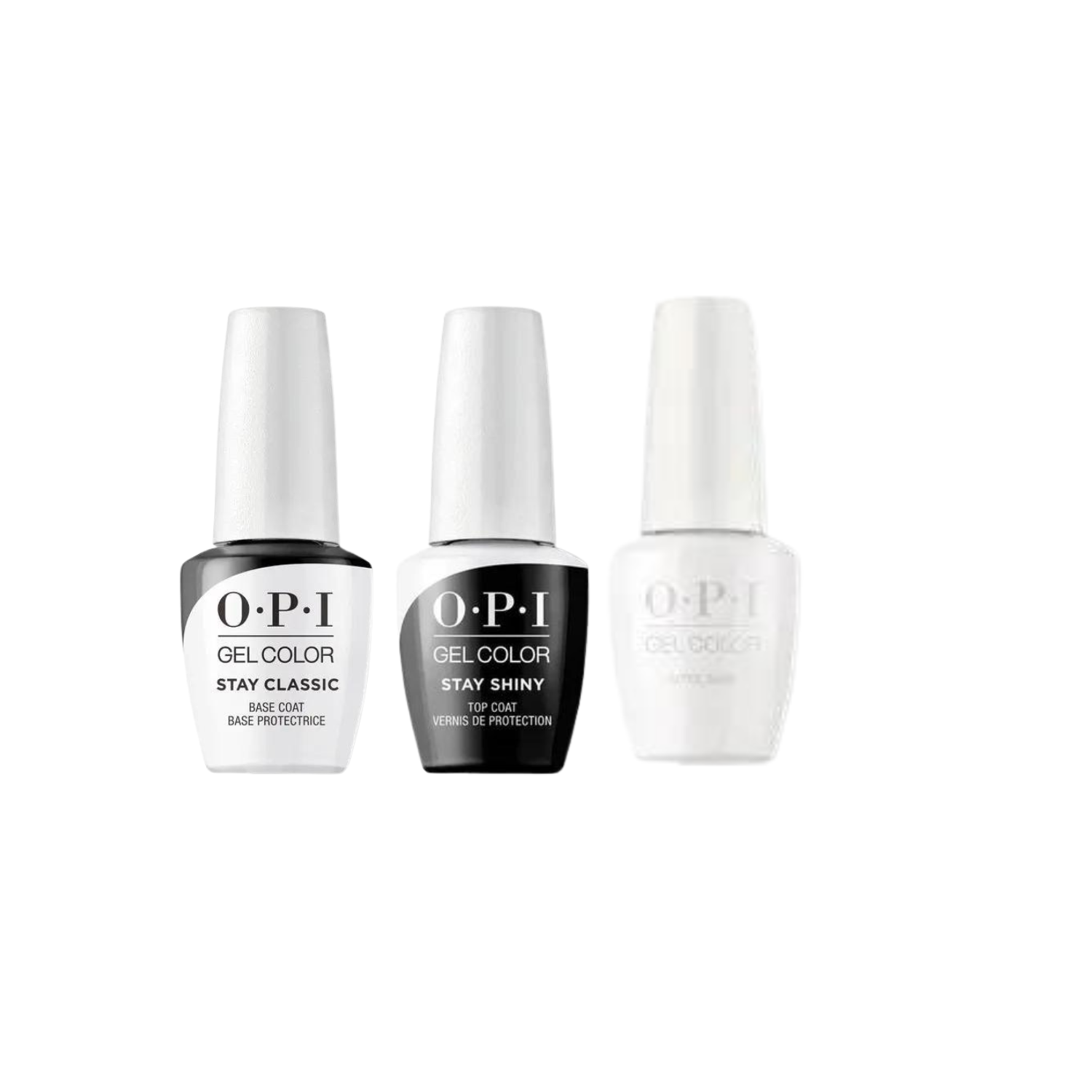 OPI GelColor Combo - Stay Classic Base, Shiny Top & Alpine Snow OPI
