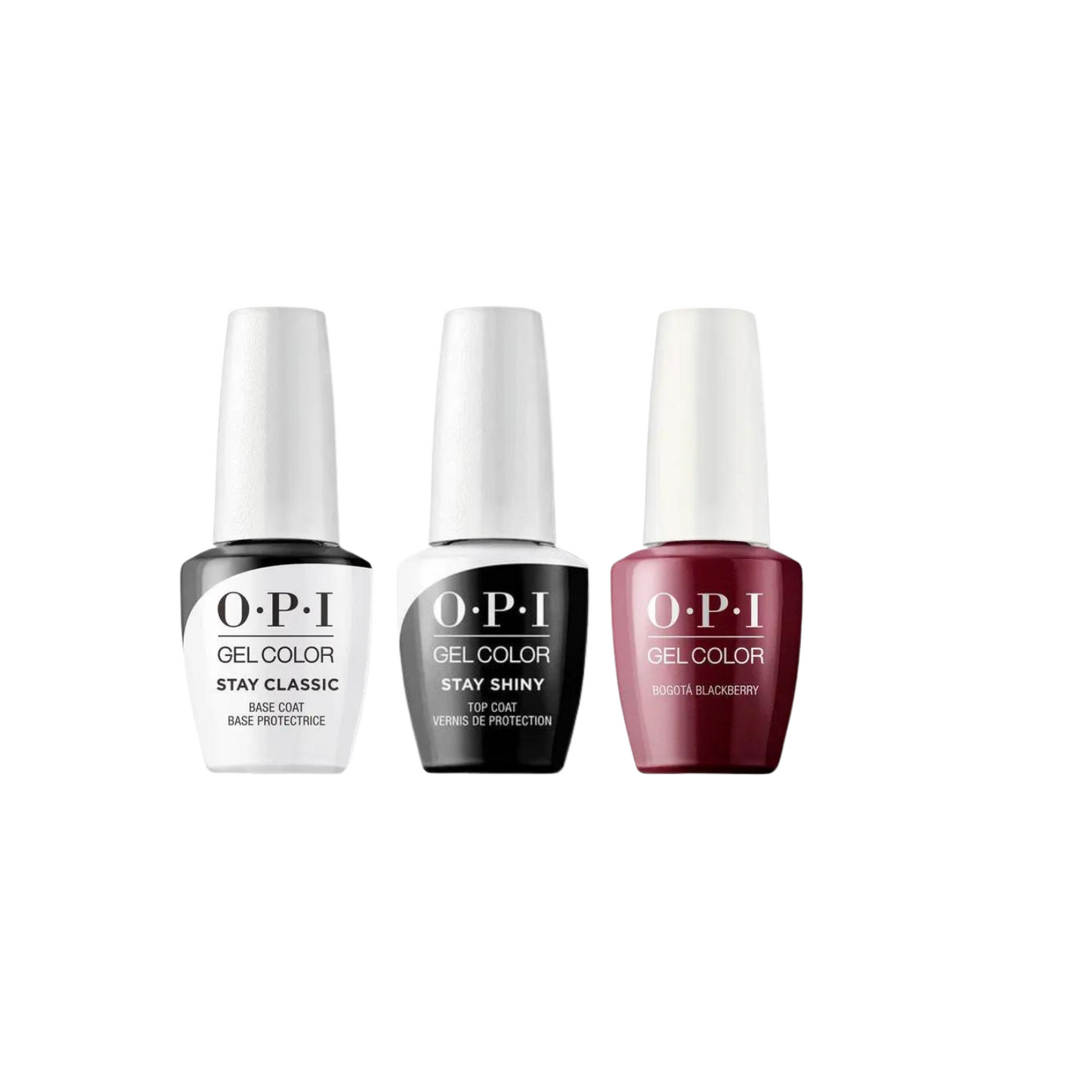 OPI Gelcolor Combo - Stay Classic Base, Shiny Topcoat & Got The Blues For Red OPI