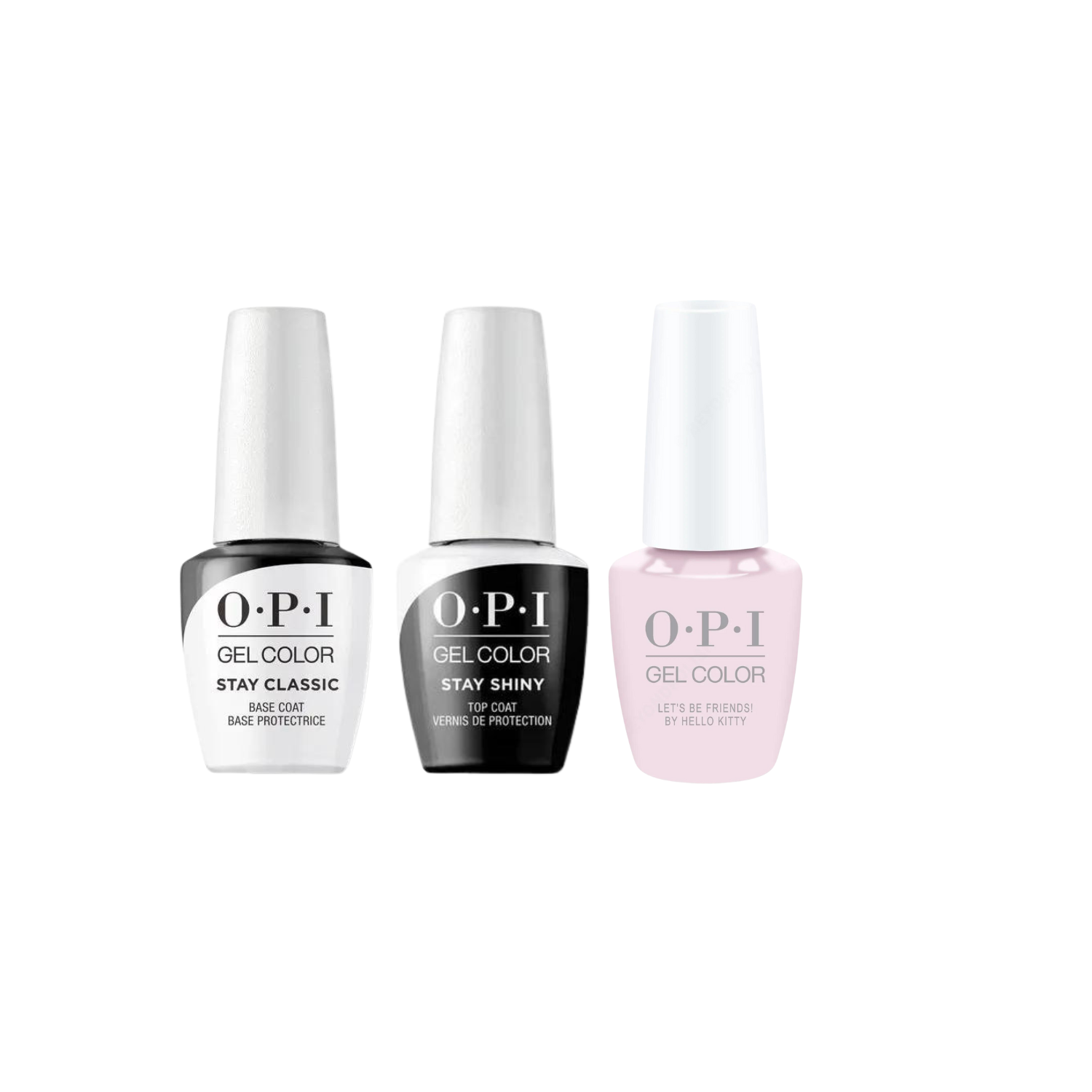 OPI GelColor Combo - Stay Classic Base, Shiny Top & Let's Be Friends! OPI