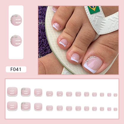 Press On Nail On Pedicure BlissfulBling F041 Beyond Beauty Page
