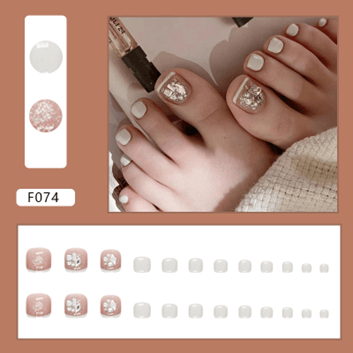 Press On Nail On Pedicure WhimsicalGems F074 Beyond Beauty Page
