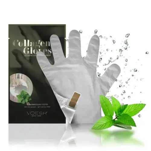 VOESH Collagen Gloves Enriched With Phyto Collagen & Peppermint 1 Pair Voesh