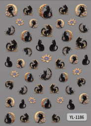Nail Sticker Black Cat #YL1186 Premier Nail Supply
