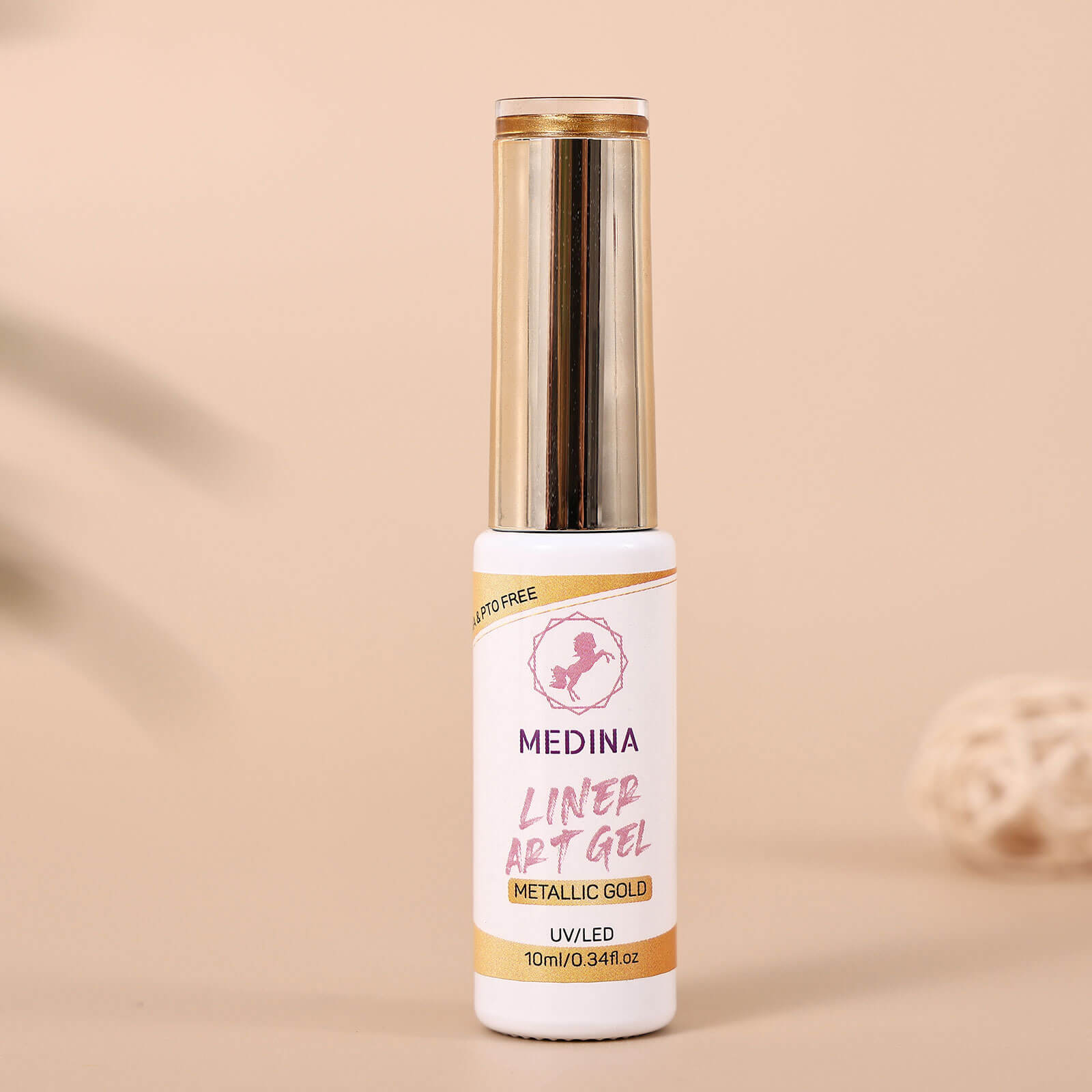 Medina - Nail Art Gel Liner Gold Chrome 10ml Medina