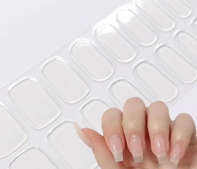 Semi Cured Gel Nail Warps Strip Transparent Crytal Clear Premier Nail Supply