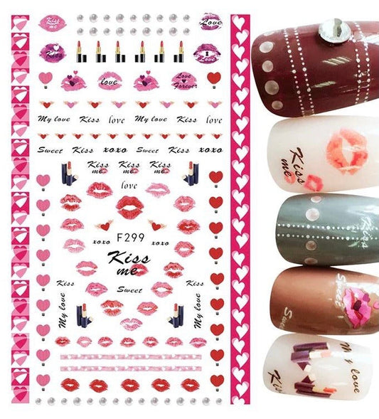 Nail Sticker Red Lip F299 Premier Nail Supply