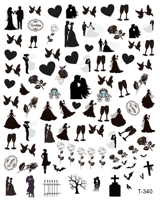 Nail Sticker Happy Anniversary - T340 Premier Nail Supply