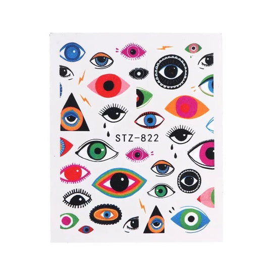 Nail Sticker Mix Colors Eyes STZ822 Premier Nail Supply