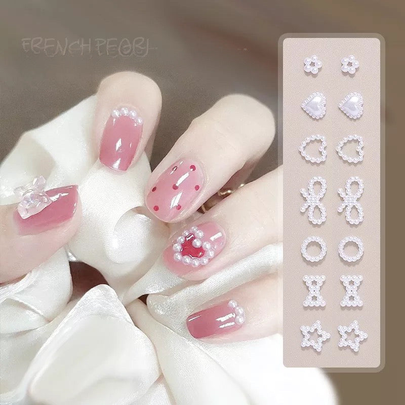 Nail Charm 3D White Pearls Multi Shapes - #61689 Premier Nail Supply