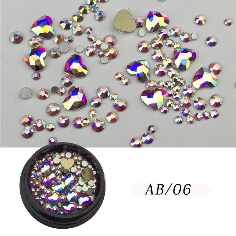 Rhinestones Crytal AB Hearts AB/06 Premier Nail Supply