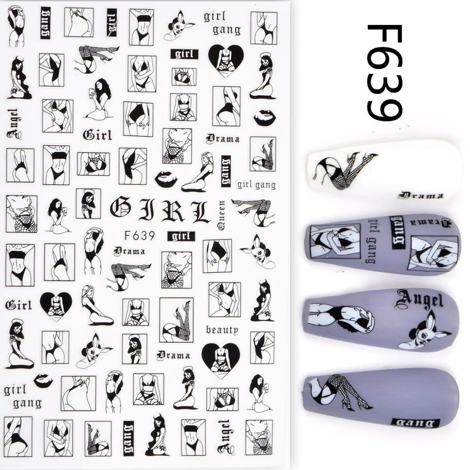 Nail Sticker Girl Gang F639 Premier Nail Supply