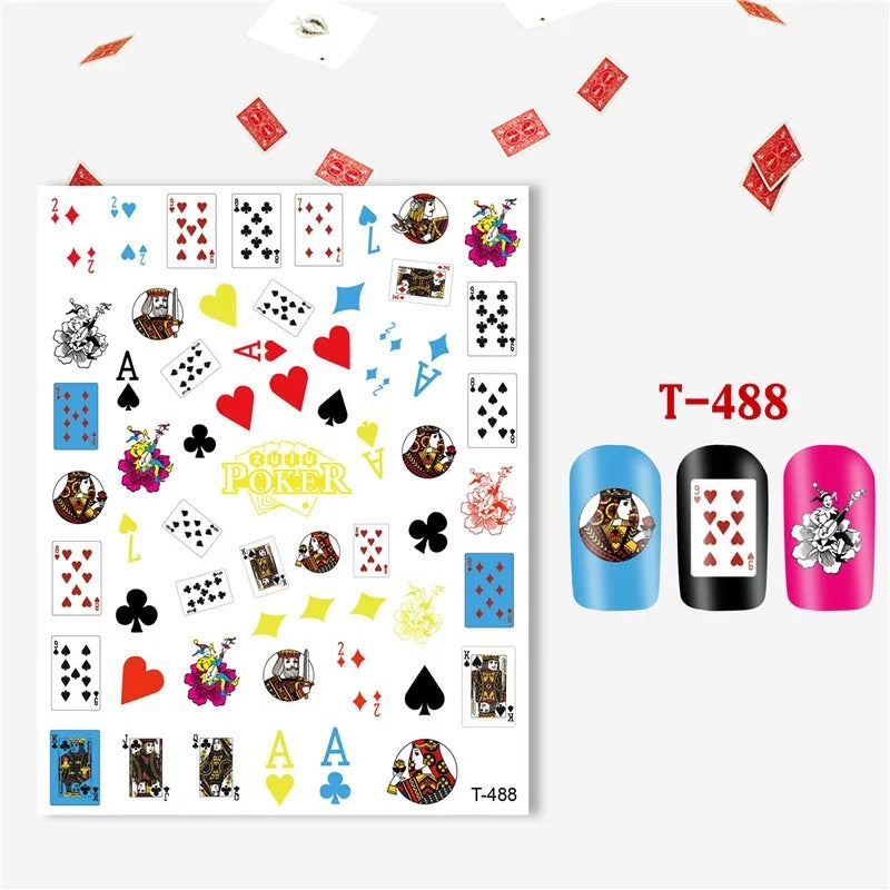 Nail Sticker Game Card T488 Premier Nail Supply