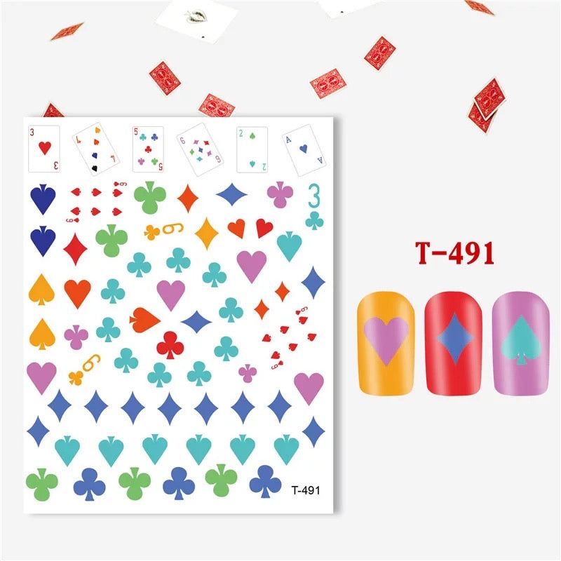 Nail Sticker Game Card T491 Premier Nail Supply