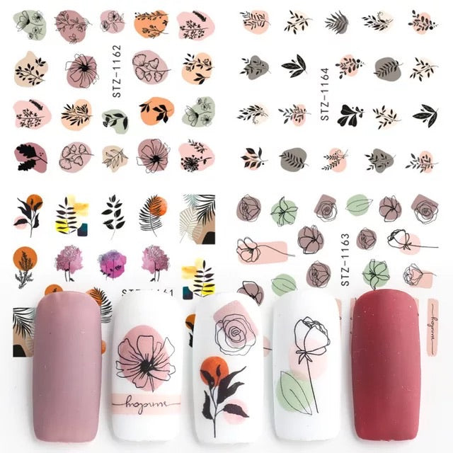 Nail Sticker Laura’s Floral STZ-1162 Premier Nail Supply