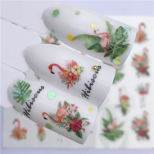Nail Sticker Flamingo - YZW3076 Premier Nail Supply