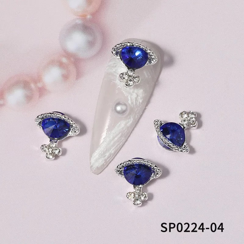 Planet 3D Rhinestone Nail Charm Decoration 6pcs Premier Nail Supply