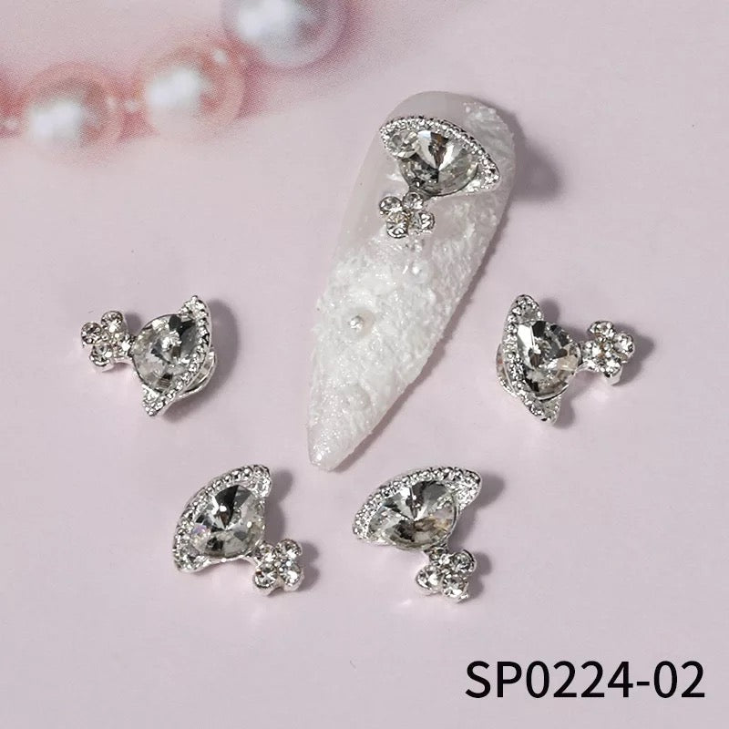 Planet 3D Rhinestone Nail Charm Decoration 6pcs Premier Nail Supply