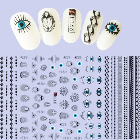 Nail Sticker Blue Eyes F166 Premier Nail Supply