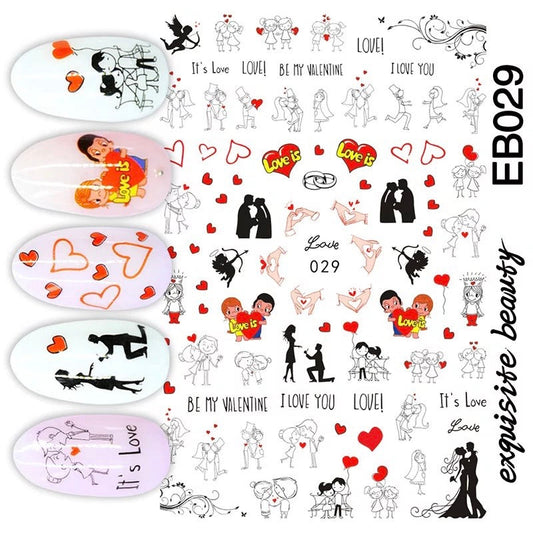 Nail Sticker Valentine EB029 Premier Nail Supply