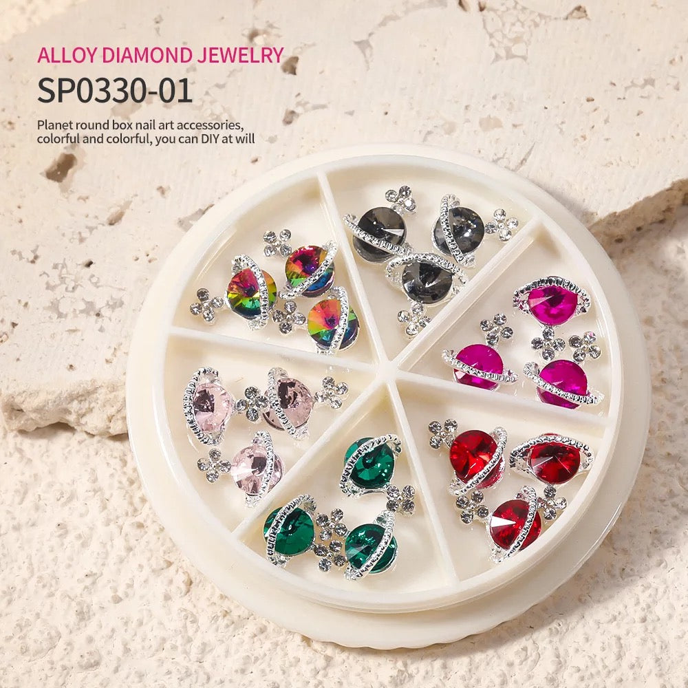 Nail Rhinestone Planet 3D Nail Charm Premier Nail Supply