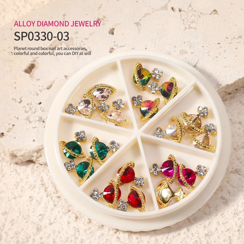 Nail Rhinestone Planet 3D Nail Charm Premier Nail Supply