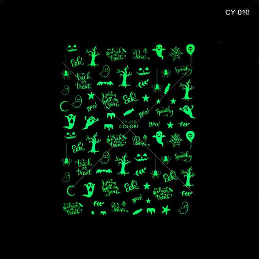 Nail Sticker Halloween Glow in the Dark - CY010 Premier Nail Supply
