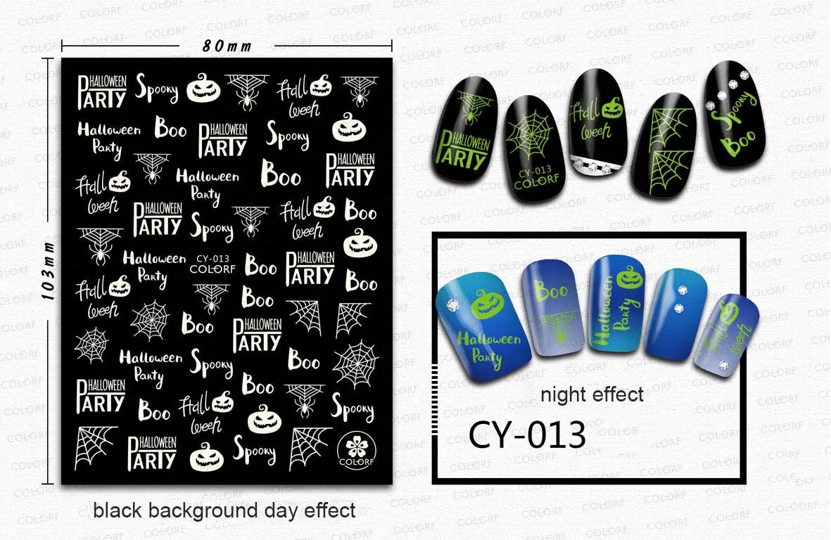 Nail Sticker Halloween Sider Wed CY013 Premier Nail Supply