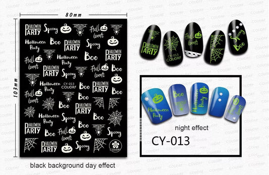 Nail Sticker Halloween Sider Wed CY013 Premier Nail Supply