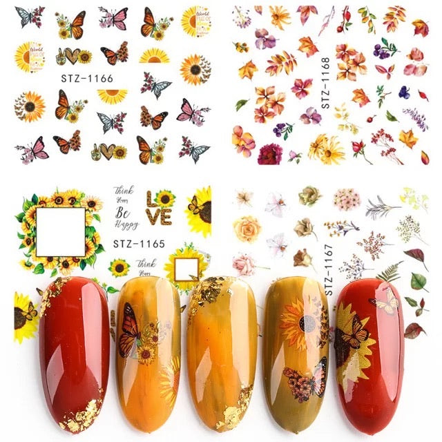 Nail Sticker Flower & Flower STZ-1166 Premier Nail Supply