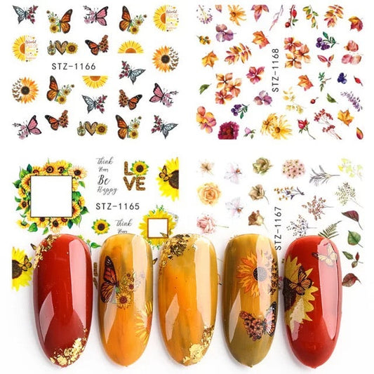 Nail Sticker Flower & Flower STZ-1166 Premier Nail Supply