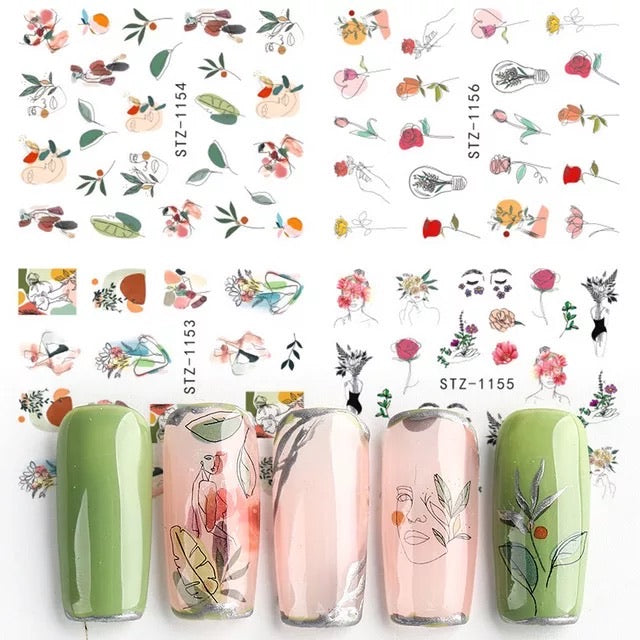 Nail Sticker Flower STZ-1154 Premier Nail Supply