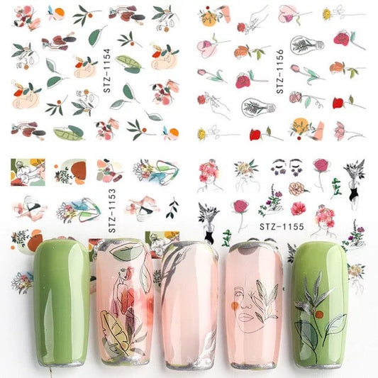Nail Sticker Flower STZ-1154 Premier Nail Supply