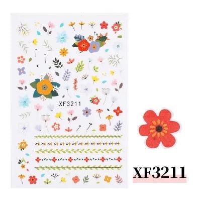 Nail Sticker Spring Flowers XF3211 Premier Nail Supply