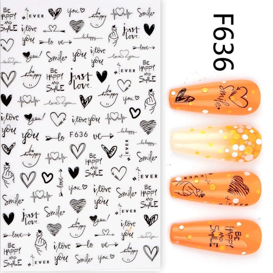 Nail Sticker Valentine F636 Premier Nail Supply
