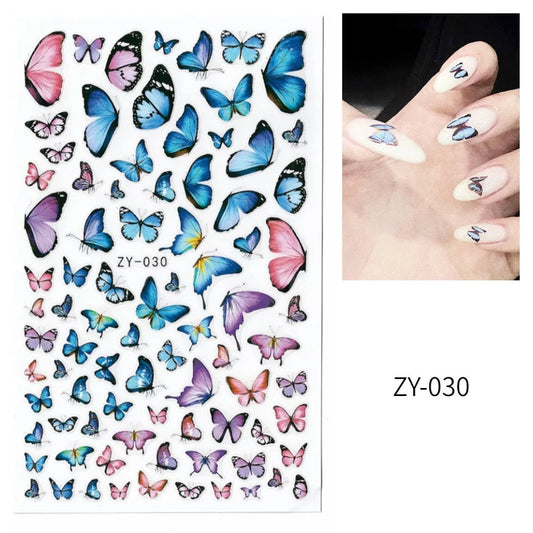 Nail Sticker Blue Butterfly ZY030 Premier Nail Supply