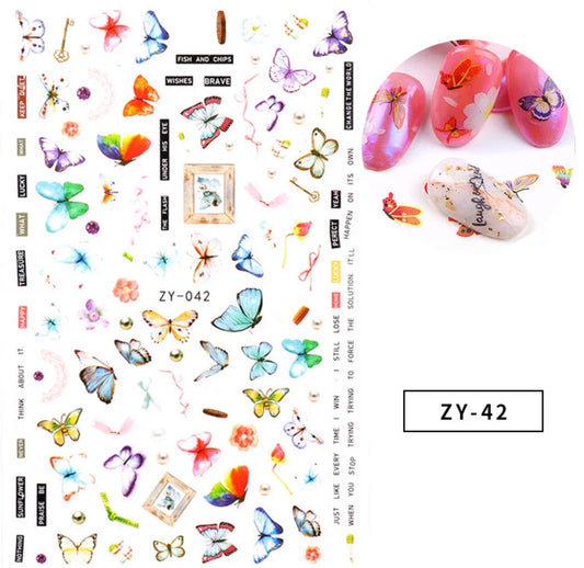Nail Sticker Butterfly - ZY042 Premier Nail Supply
