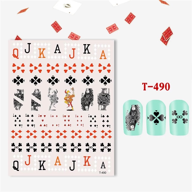 Nail Sticker Game Card T490 Premier Nail Supply
