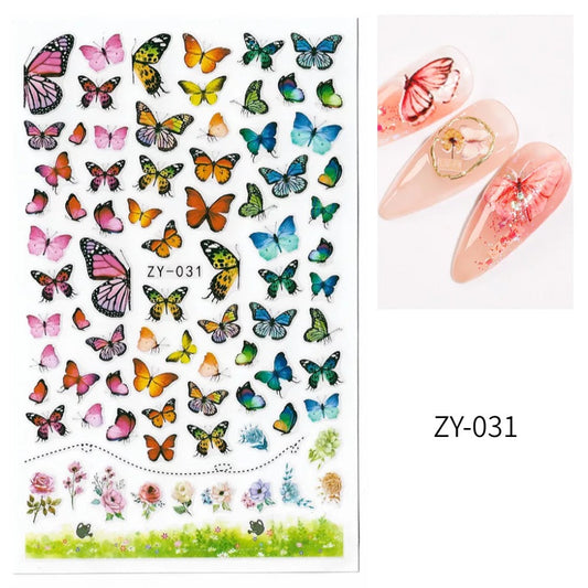 Nail Sticker Flower & Butterfly ZY031 Premier Nail Supply