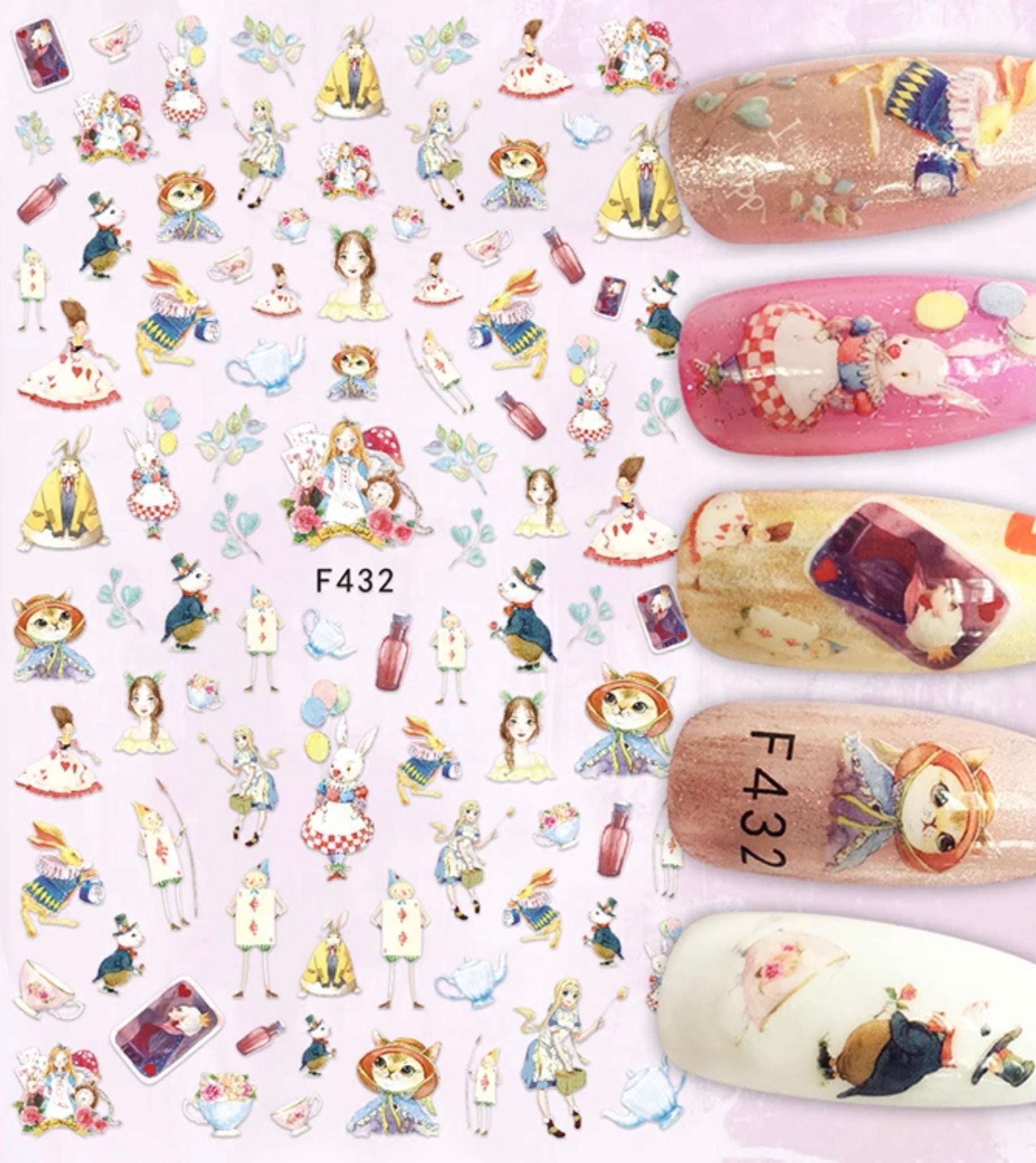 Nail Sticker Alice & Rabbit F432 Premier Nail Supply