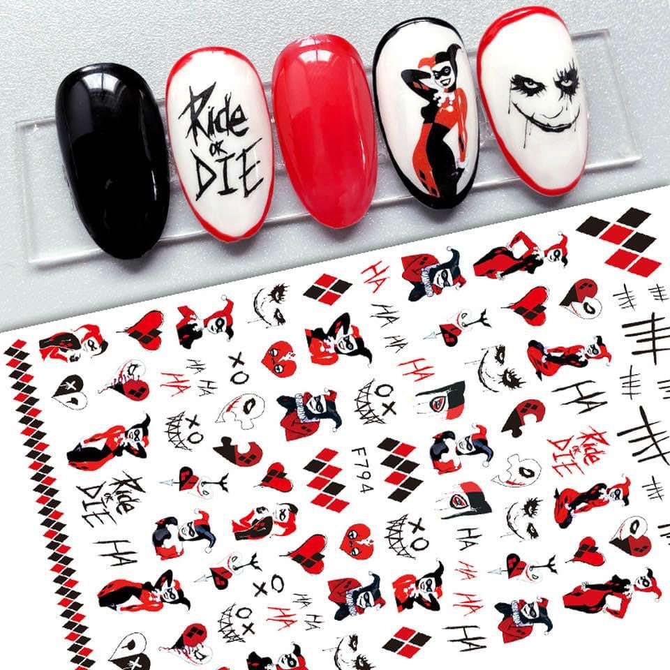 Nail Sticker Harley Quinn F794 Premier Nail Supply