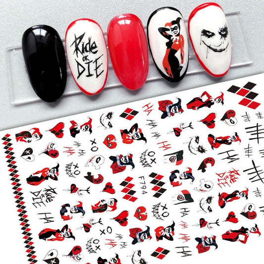 Nail Sticker Harley Quinn F794 Premier Nail Supply
