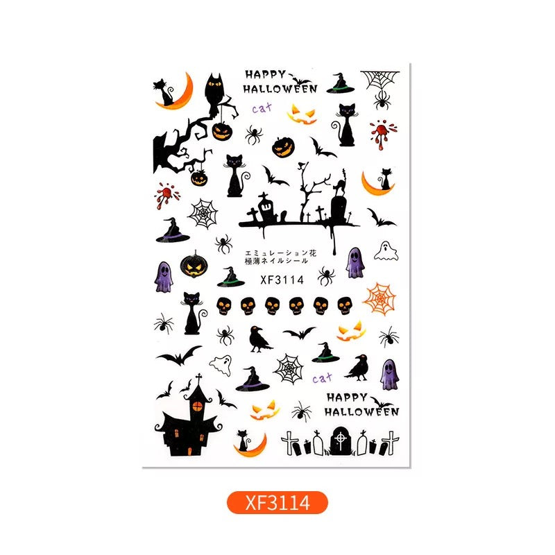 Nail Sticker Halloween Black Cat FX3114 Premier Nail Supply