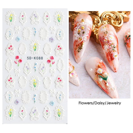 Nail Sticker Colorful Luxury 3D jewels Design -DP413 Premier Nail Supply