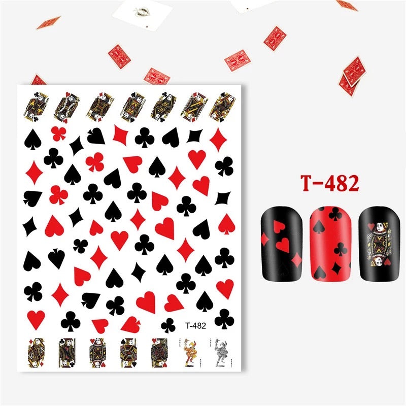 Nail Sticker Game Card T482 Premier Nail Supply