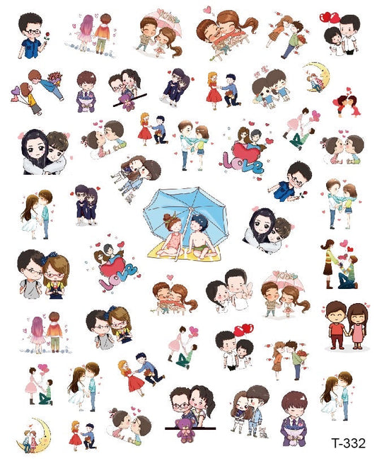 Nail Sticker Valentine -T332 Premier Nail Supply