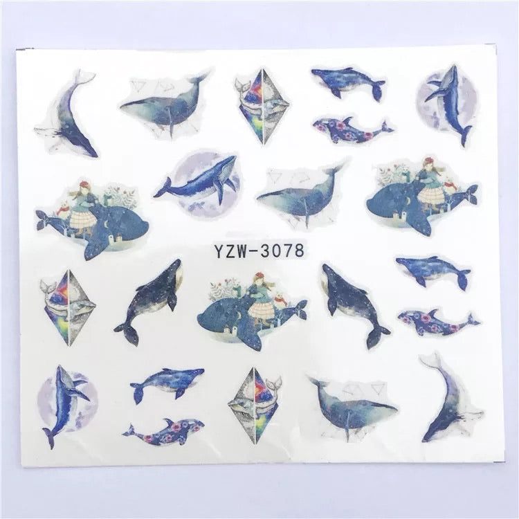 Nail Sticker Sea Whale - YZW3078 Premier Nail Supply
