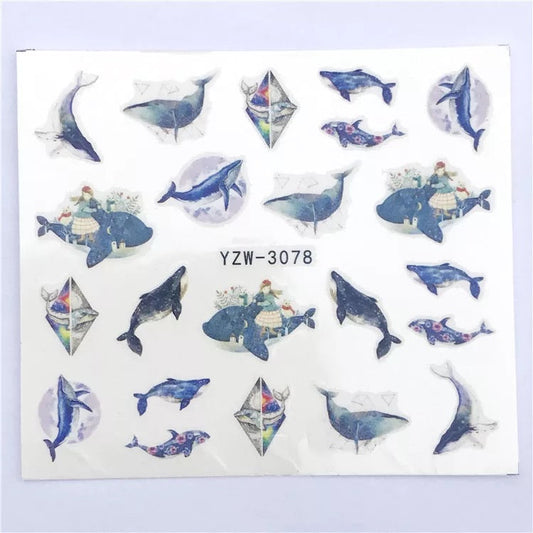 Nail Sticker Sea Whale - YZW3078 Premier Nail Supply