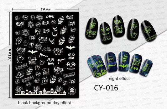 Nail Sticker Halloween Ghost Party CY016 Premier Nail Supply