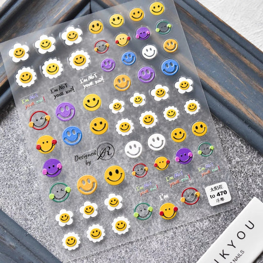 Nail Sticker Happy Face 470 Premier Nail Supply