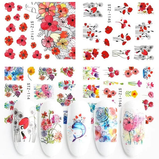 Nail Sticker Blossoms Flower STZ-1147 Premier Nail Supply